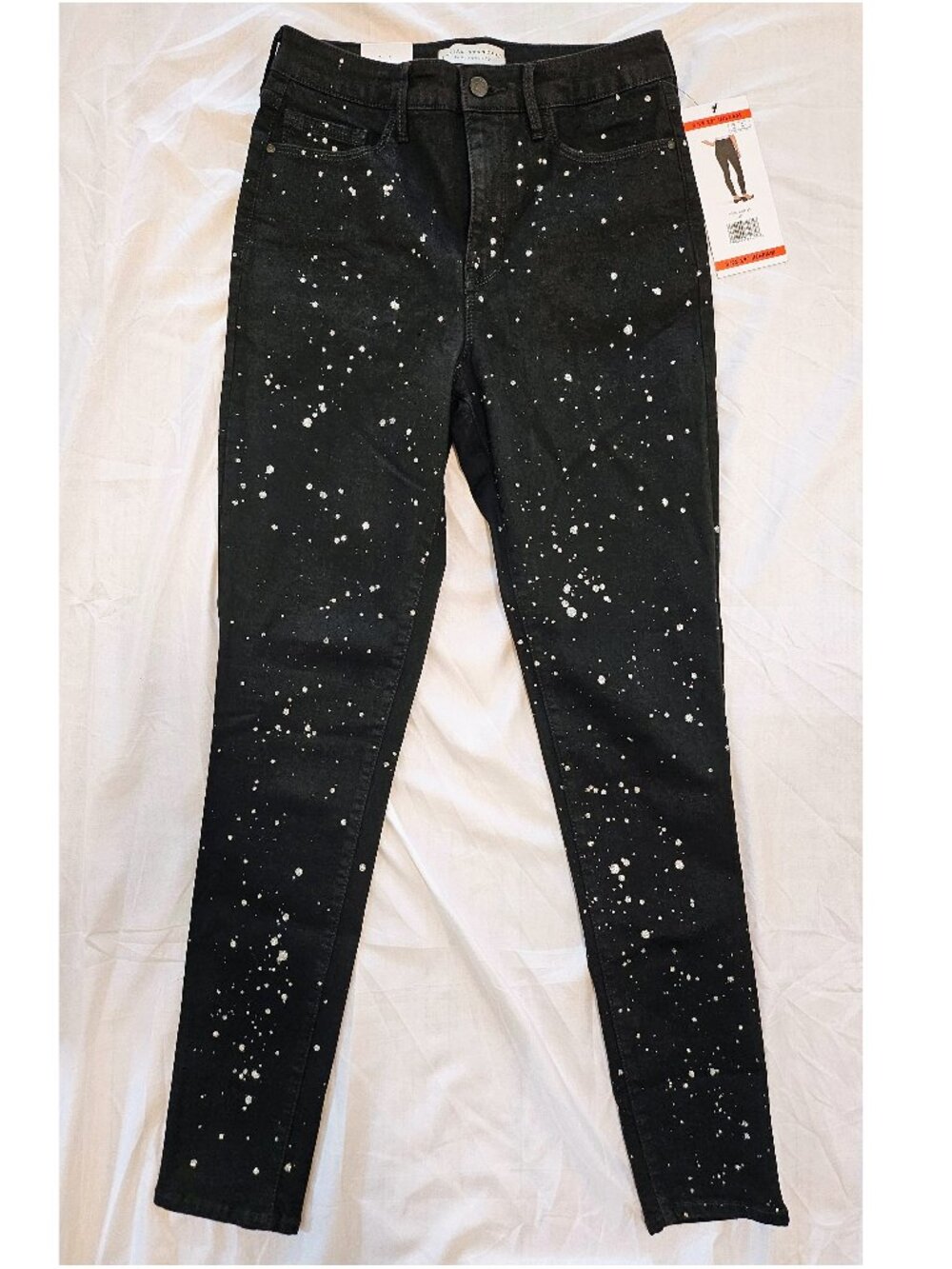 Social Standard by Sanctuary High Rise "Starry Night" Splatter Skinny Jeans